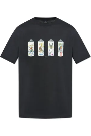 Paul Smith Koszulki, Mężczyzna, Czarny, S, Bawełna, T-shirt z nadrukiem