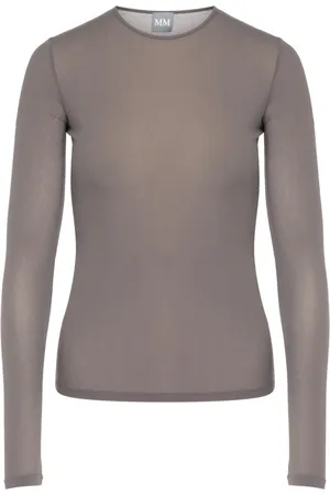 Max Mara Koszulki, Kobieta, Szary, L, Szara Jersey Ubaldo Długi Rękaw