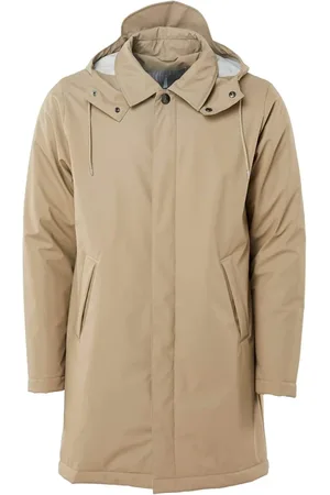 Rains Płaszcze, Mężczyzna, Beżowy, L, Nylon, Wodoodporna Mac Beżowa