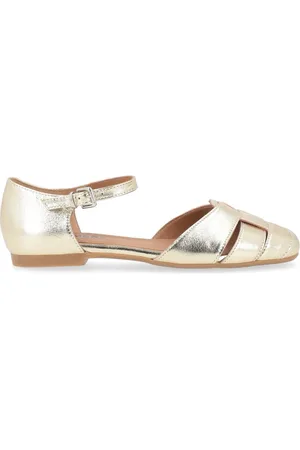 carmens Buty, Kobieta, Żółty, 39 EU, Platynowe baleriny skórzane