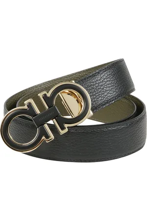 Salvatore Ferragamo Akcesoria, Mężczyzna, Czarny, 105 CM, Pasek z odwracalną klamrą Gancini
