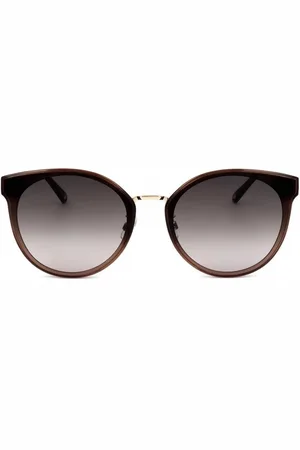Swarovski Akcesoria, Kobieta, brązowy, ONE SIZE, Okrągłe okulary przeciwsłoneczne z oprawką z acetatu