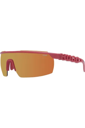 HUGO BOSS Akcesoria, Mężczyzna, Czerwony, ONE SIZE, Czerwone Mężczyźni Lustro Okulary przeciwsłoneczne