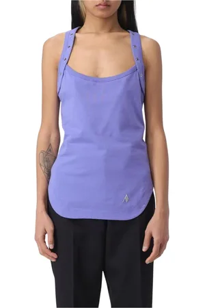 The Attico Koszulki, Kobieta, Fioletowy, S, Liliowy Racerback Tank Top