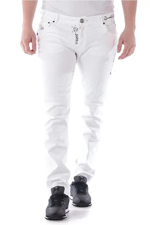 D.A. Daniele Alessandrini Jeansy, Mężczyzna, Biały, W33, Biała Koszula Casual Pj 4610L0913831