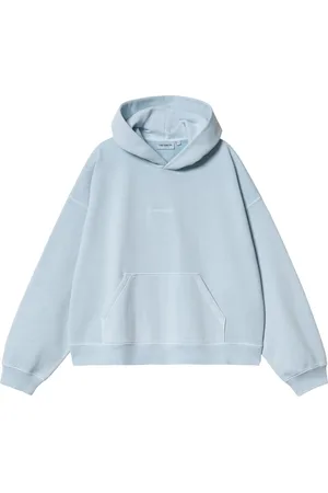 Carhartt Bluzy, Mężczyzna, Niebieski, XS, Bluza z haftowanym logo