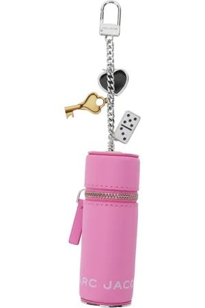 Marc Jacobs Akcesoria, Kobieta, Różowy, ONE SIZE, Różowy Uchwyt na Szminkę Charm Keychain
