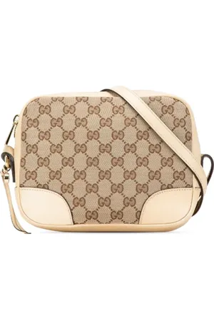 Gucci Pre-owned, Kobieta, Beżowy, ONE SIZE, Skóra, Pre-owned Fabric crossbody-bags