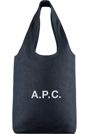 A.P.C. Torebki, Kobieta, Niebieski, ONE SIZE, Denim, Niebieska Mała Torba Ninon