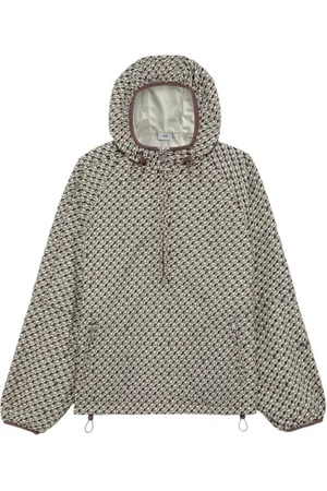 Autry Kurtki, Kobieta, Wielobarwność, M, Nylon, Graficzna Nylonowa Kurtka Anorak z Kapturem