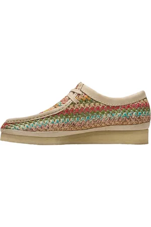 Clarks Buty, Mężczyzna, Wielobarwność, 42 EU, Zamsz, Wielokolorowe Trampki Wallabee z Rafii