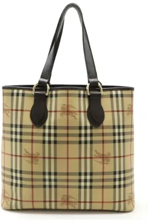 Burberry Pre-owned, Kobieta, Beżowy, ONE SIZE, Skóra, Pre-owned Canvas shoulder-bags