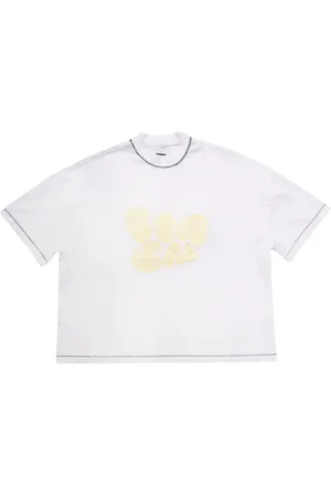BONSAI Koszulki, Mężczyzna, Biały, M, Haftowana Oversize T-shirt w Białym
