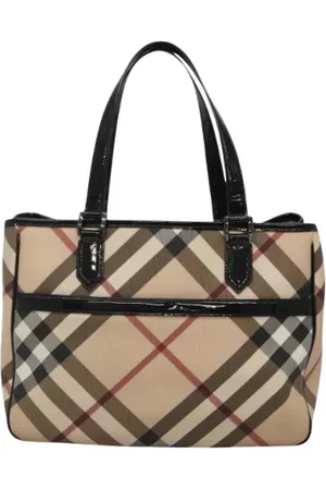 Burberry Pre-owned, Mężczyzna, Beżowy, ONE SIZE, Pre-owned Canvas handbags