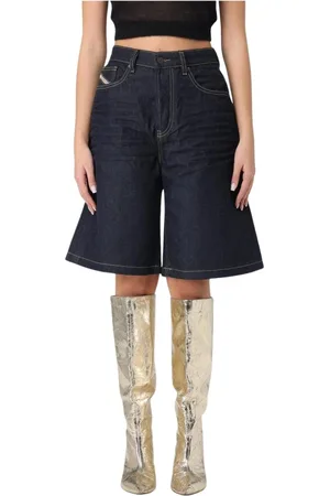 Diesel Szorty, Kobieta, Niebieski, W26, Denim, Niebieskie Szorty Bermudzkie Damskie