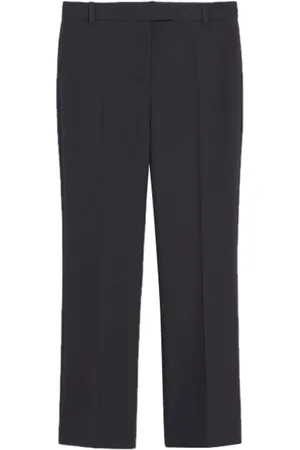 Max Mara Spodnie, Kobieta, Czarny, S, Bawełna, Czarne Spodnie Dzwony z Bawełny