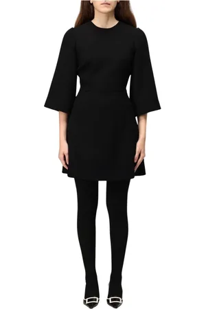 Dolce & Gabbana Sukienki, Kobieta, Czarny, S, Elegancka Czarna Sukienka A-Linii