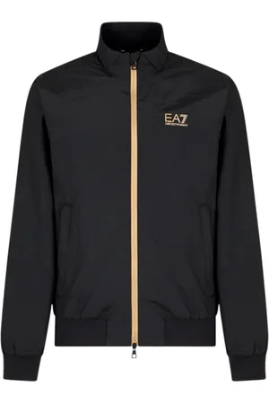 EA7 Kurtki, Mężczyzna, Czarny, L, Miejska kurtka bomber z zamkiem błyskawicznym