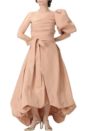 Pinko Sukienki, Kobieta, Różowy, 2XS, Elegancka Sukienka z Bufkami