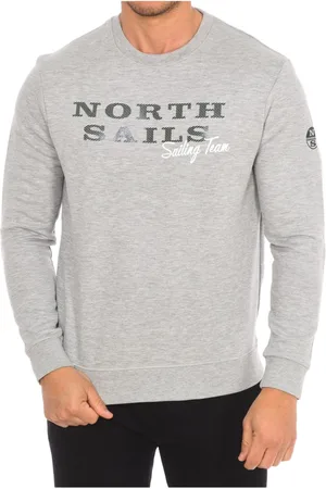 North Sails Bluzy, Mężczyzna, Szary, S, Nylon, Żakardowy Sweter z Okrągłym Dekoltem