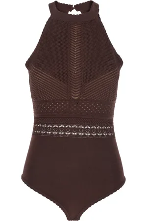 Twin-Set Koszulki, Kobieta, brązowy, M, Brązowy Sweter z Wycięciem na Plecach