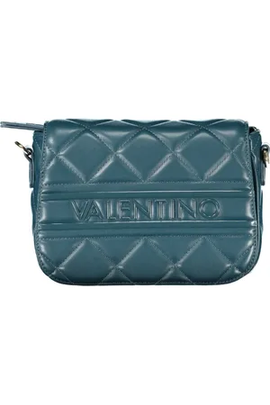 Valentino by Mario Valentino Torebki, Kobieta, Zielony, ONE SIZE, Len, Zielona Torba na Ramię z Kontrastowymi Szczegółami