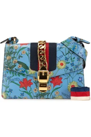 Gucci Pre-owned, Kobieta, Niebieski, ONE SIZE, Skóra, Pre-owned Skórzane torebki