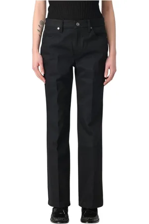 Jil Sander Jeansy, Kobieta, Czarny, W26, Białe Straight Leg Jeansy
