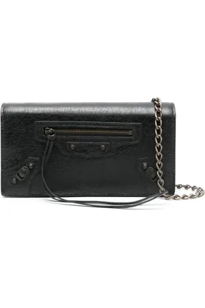 Balenciaga Torebki, Kobieta, Czarny, ONE SIZE, Len, Elegancki Portfel z Wyjątkowym Designem