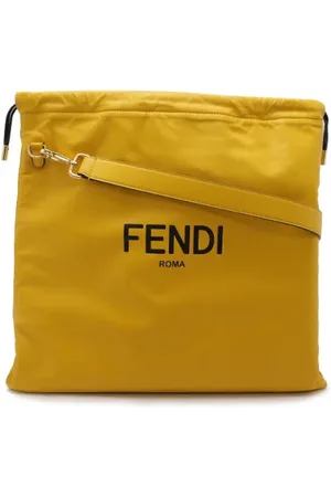 Fendi Pre-owned, Kobieta, Żółty, ONE SIZE, Skóra, Pre-owned skórzane torby na ramię