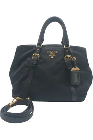Prada Pre-owned, Kobieta, Czarny, ONE SIZE, Skóra, Pre-owned Canvas handbags