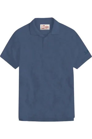 MC2 SAINT BARTH Koszulki, Mężczyzna, Niebieski, XL, Bawełniany polo w jednolitym kolorze mężczyźni
