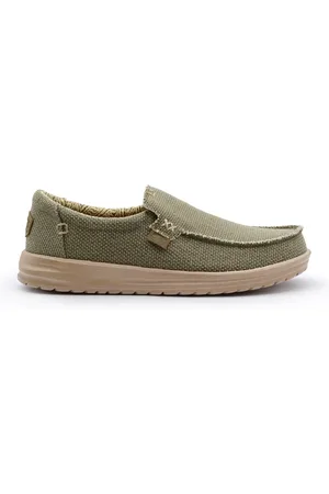 Hey dude Buty, Mężczyzna, Szary, 41 EU, Oddychające płaskie buty Gołębi Szary