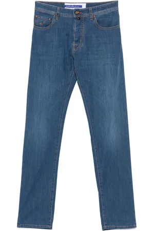 Jacob Cohen Jeansy, Mężczyzna, Niebieski, W33, Slim Bard Niebieskie Jeansyy