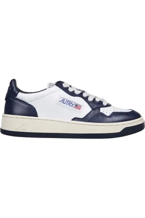 Autry Buty, Kobieta, Wielobarwność, 41 EU, Skóra, Biało-Niebieskie Sneakersy