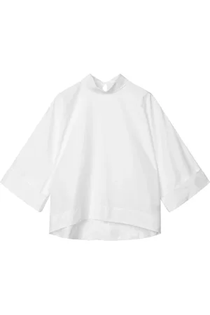 Mark Kenly Domino Tan Bluzki, Kobieta, Biały, XS, Biały Monogram Dobby Styl Ręcznik