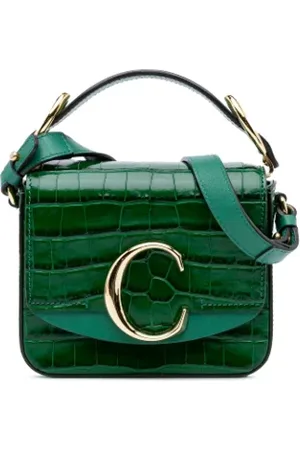 Chloé Pre-owned, Kobieta, Zielony, ONE SIZE, Skóra, Pre-owned Skórzane torebki