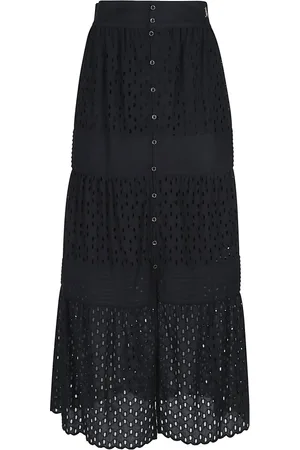 Patrizia Pepe Spódnice, Kobieta, Czarny, XS, Elegancka Maxi Spódnica dla Kobiet