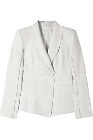 Patrizia Pepe Kurtki, Kobieta, Biały, M, Urban Chic Double Breasted Blazer