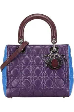 Dior Pre-owned, Kobieta, Fioletowy, ONE SIZE, Skóra, Pre-owned Skórzane torebki