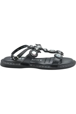 Janet&Janet Buty, Kobieta, Czarny, 40 EU, Czarne płaskie buty dla kobiet