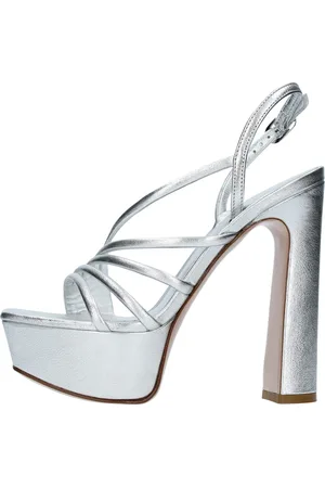 LE SILLA Buty, Kobieta, Szary, 37 EU, Sandały Srebrne