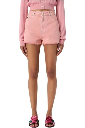 Dolce & Gabbana Szorty, Kobieta, Różowy, XS, Różowe Szorty Jeansyowe