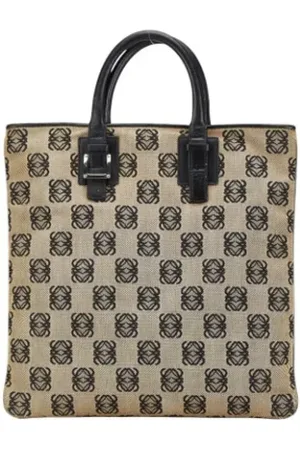 Loewe Pre-owned, Kobieta, Beżowy, ONE SIZE, Skóra, Pre-owned Canvas handbags