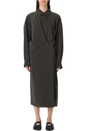LEMAIRE Sukienki, Kobieta, brązowy, S, Elegancka Kawa Midi Sukienka