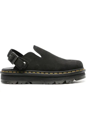 Dr. Martens Buty, Kobieta, Czarny, 39 EU, Czarne skórzane sandały z podeszwą powietrzną