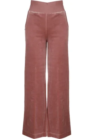 Alberta Ferretti Spodnie, Kobieta, Różowy, M, Spodnie Chenille Athleisure