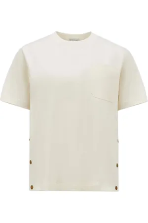 Moncler Koszulki, Kobieta, Biały, S, Białe T-shirty i Pola z Guzikami