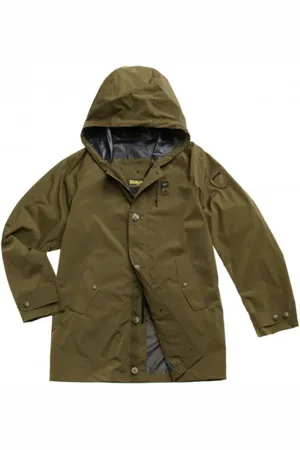 Blauer Kurtki, Mężczyzna, Zielony, M, Zielony Płaszcz Trench Wodoodporny