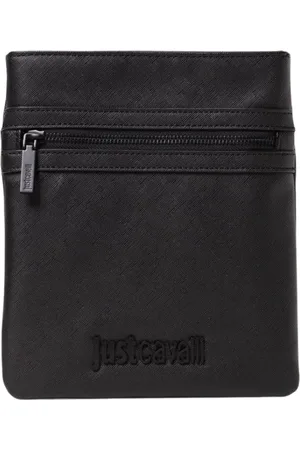 Roberto Cavalli Torebki, Mężczyzna, Czarny, ONE SIZE, Czarna Torba na Ramię dla Mężczyzn